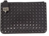 Thumbnail for your product : Valentino Garavani Rockstud Leather Pouch - Black