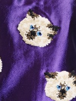 Thumbnail for your product : Au Jour Le Jour Embroidered Cat Faces Silk Mikado Dress