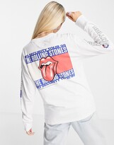 Thumbnail for your product : Tommy Jeans x Music Edition Rolling Stones long sleeve t-shirt in white