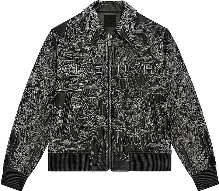 Givenchy Quilted Bomber Jacket In Leather ShopStyle