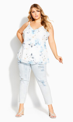 City Chic Shy Orchid Top - ivory