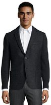 Thumbnail for your product : Fendi grey wool two-button knit sleeve blazer
