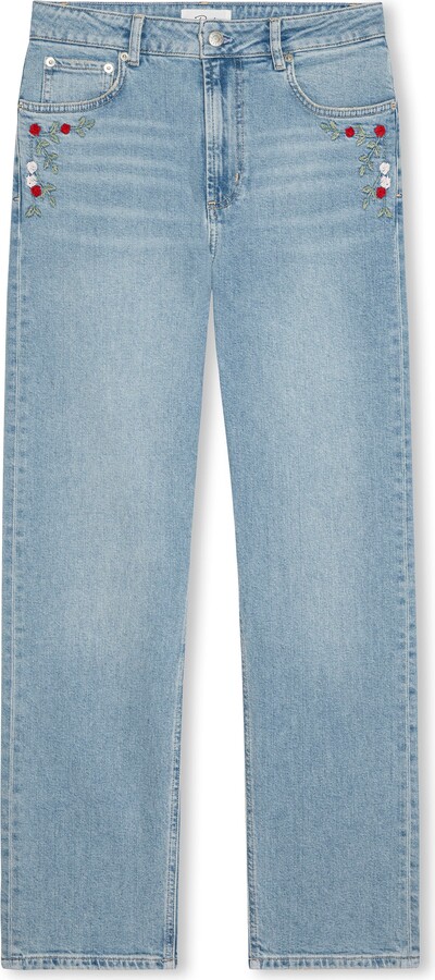 Rails Topanga Floral Embroidered High Waist Straight Leg Jeans