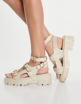 Thumbnail for your product : Raid Wide Fit Prestone chunky heeled sandals in stone drench