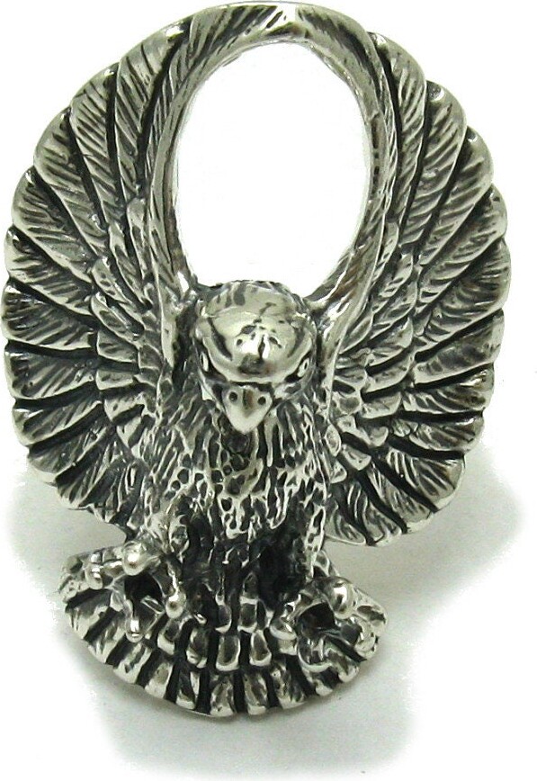 Etsy Sterling Silver Ring Big Eagle Solid Genuine Stamped 925 Nickel Free