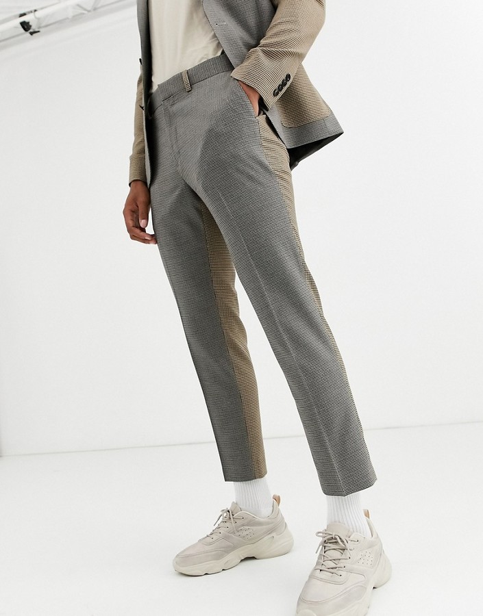 skinny crop suit pants