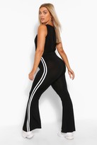 Thumbnail for your product : boohoo Plus Stripe Side Flares