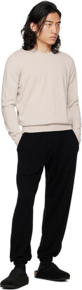 Ghiaia Cashmere Off-White Crewneck Sweater