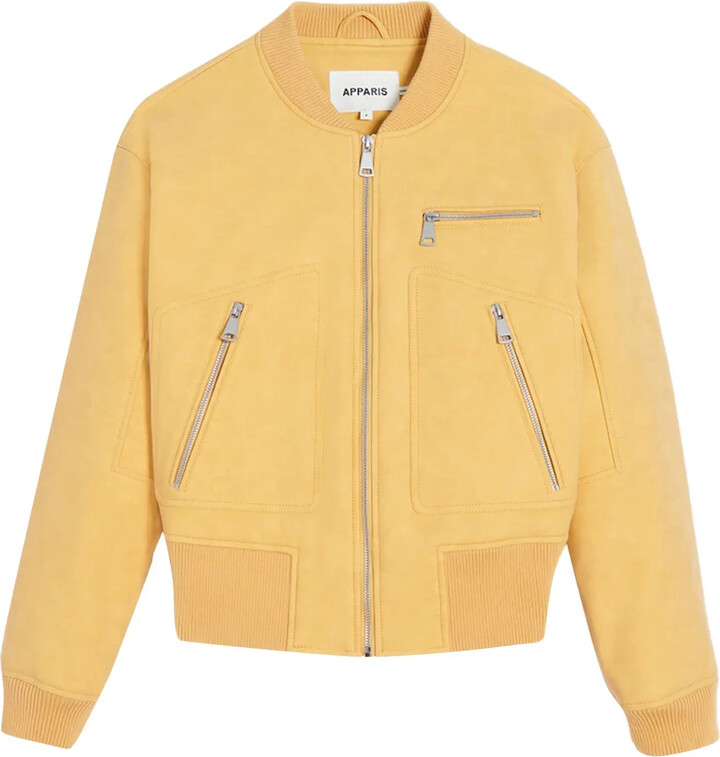 Apparis Faux-Leather Bomber Jacket