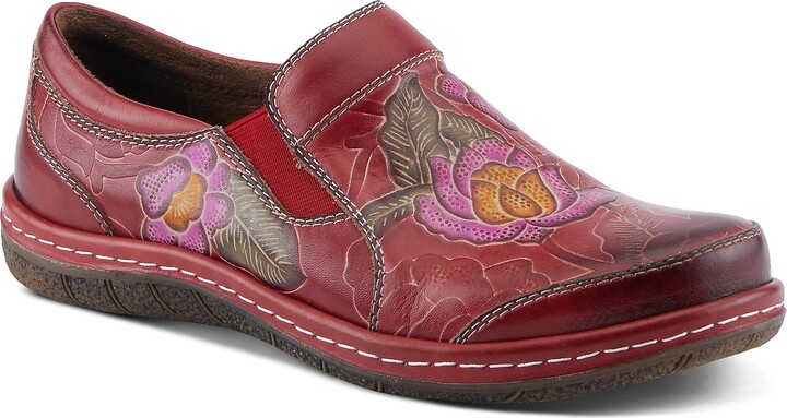 Spring Step L'Artiste by Leather Slip-Ons - Ann awan
