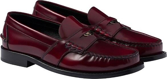 Prada Women's Brushed Leather Loafers