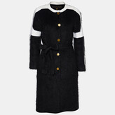 Black Mohair & Wool Belted Coat XS 