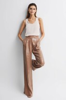 Thumbnail for your product : Reiss Nude Lizzie Sequin Wide Leg Trousers