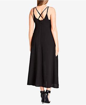 City Chic Trendy Plus Size Strappy Maxi Dress