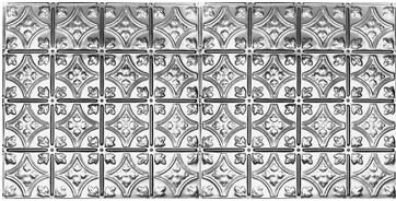 Chelsea Decorative Metal Co Victorian 2.04 ft. x 4.04 ft. Glue-Up Tin Ceiling Tile in Silver