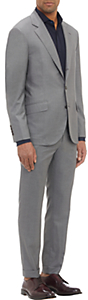 Brunello Cucinelli Men's End-on-End Three-Button Suit-LIGHT GREY