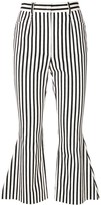 Thumbnail for your product : Dolce & Gabbana Flared Striped Cropped Trousers