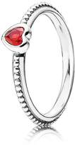 Thumbnail for your product : Pandora Heart silver ring with golden red synthetic ruby