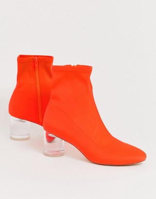 sock boots orange