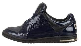 Dolce & Gabbana Patent Leather Low-Top Sneakers blue Patent Leather Low-Top Sneakers