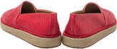 Thumbnail for your product : Ferragamo Red Lizard Leather Lampedusa Slip On Espadrilles Size 42