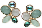 Thumbnail for your product : Jones New York Gold-Tone Faceted Green Stone Clip-On Earrings
