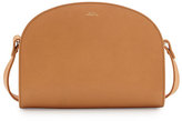 Thumbnail for your product : A.P.C. Half-Moon Leather Crossbody Bag, Beige/Natural