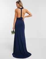 Thumbnail for your product : TFNC bridesmaid multiway maxi dress in navy