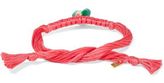 Thumbnail for your product : Aurélie Bidermann Braided Cotton Cord Shell Bracelet