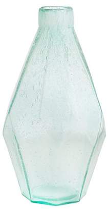 Pier 1 Imports Etched Glass Aqua Tall Vase