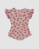 Thumbnail for your product : Huxbaby Girl's Pink Shortsleeve Rompers - Rainbow Hearts Playsuit - Kids