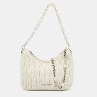 ★関税込★MIU MIU★Matelasse logo chain bag★正規品★ Miu Miu Matelasse Leather Crossbody Flap Bag - Bergdorf Goodman