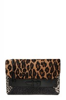 Thumbnail for your product : Derek Lam 10 Crosby Mixed Leopard Folio Clutch