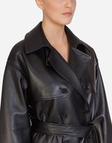 Thumbnail for your product : Dolce & Gabbana Double-Breasted Leather Belted Coat