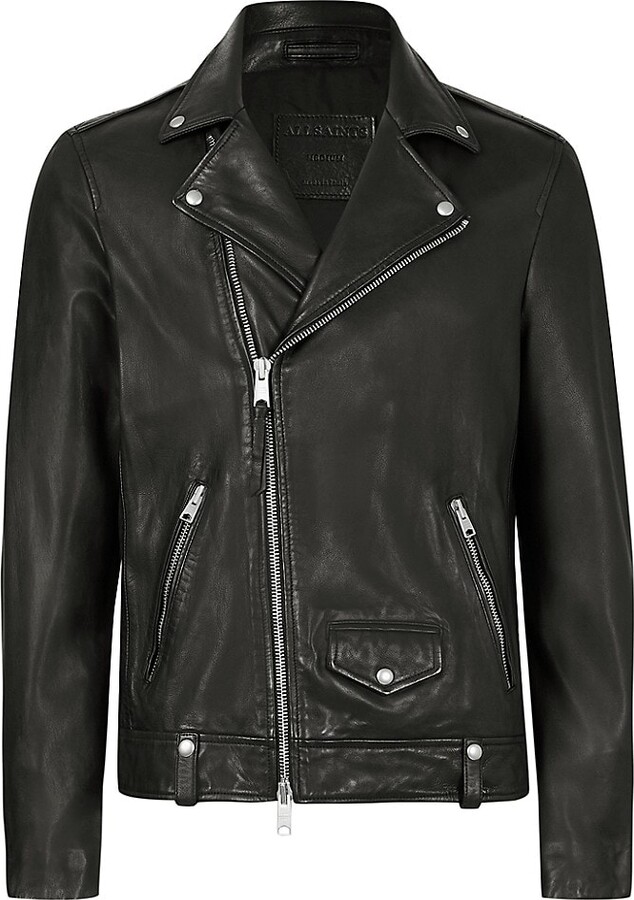 AllSaints Milo Leather Biker Jacket - ShopStyle