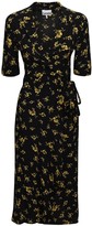 Thumbnail for your product : Ganni Printed Crepe Wrap Dress