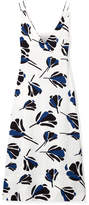 Thumbnail for your product : Jason Wu GREY Cutout Printed Crepe Midi Dress - White