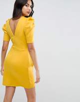 Thumbnail for your product : ASOS Mini Dress With Ruched Shoulder