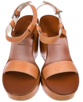 Prada Platform Wedge Sandals