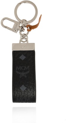 MCM Keyring With Logo Unisex Black - ShopStyle