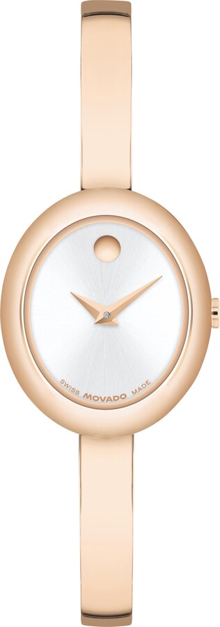 Movado Museum Oval Bangle Watch 22mm x 26mm