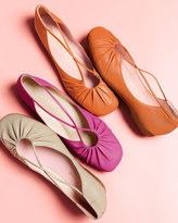 Thumbnail for your product : Taryn Rose Bryan Ruched Crisscross Ballerina Flat, Pink Flash