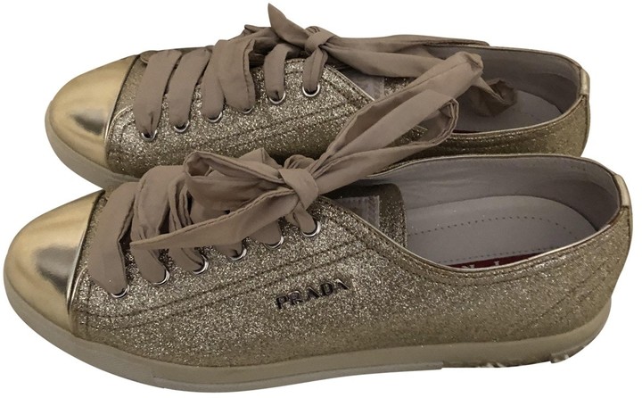 gold glitter trainers