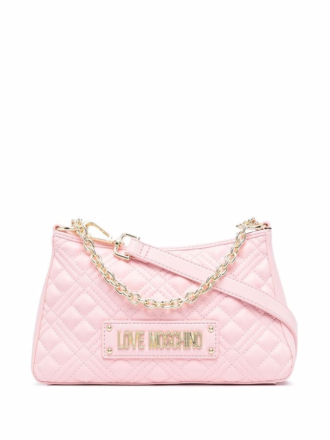 Moschino Pink Top Zip Handbags | Shop the world's largest 