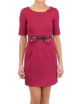 Thumbnail for your product : Yumi Belted Structured Jersey Dress