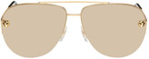 Thumbnail for your product : Cartier Gold Panthère de Aviator Sunglasses