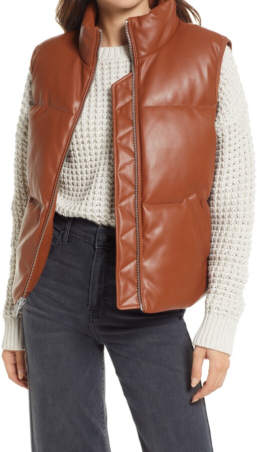 Levi's 507™ Quilted Faux Leather Puffer Vest - ShopStyle