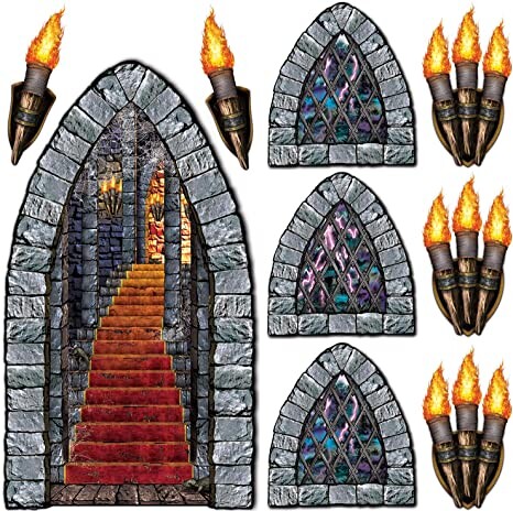 Stairway, Window & Torch Props Party Accessory (1 count) (9/Pkg)