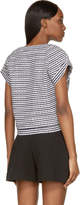 Thumbnail for your product : Jay Ahr Navy and White Eyelet Studded Top