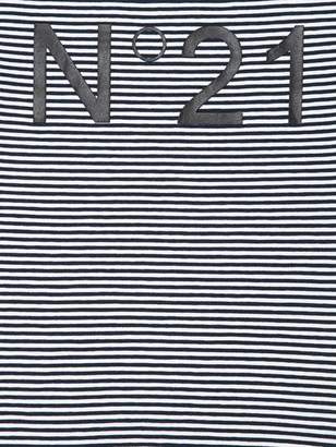 N°21 Stripes Logo Cotton Jersey T-Shirt